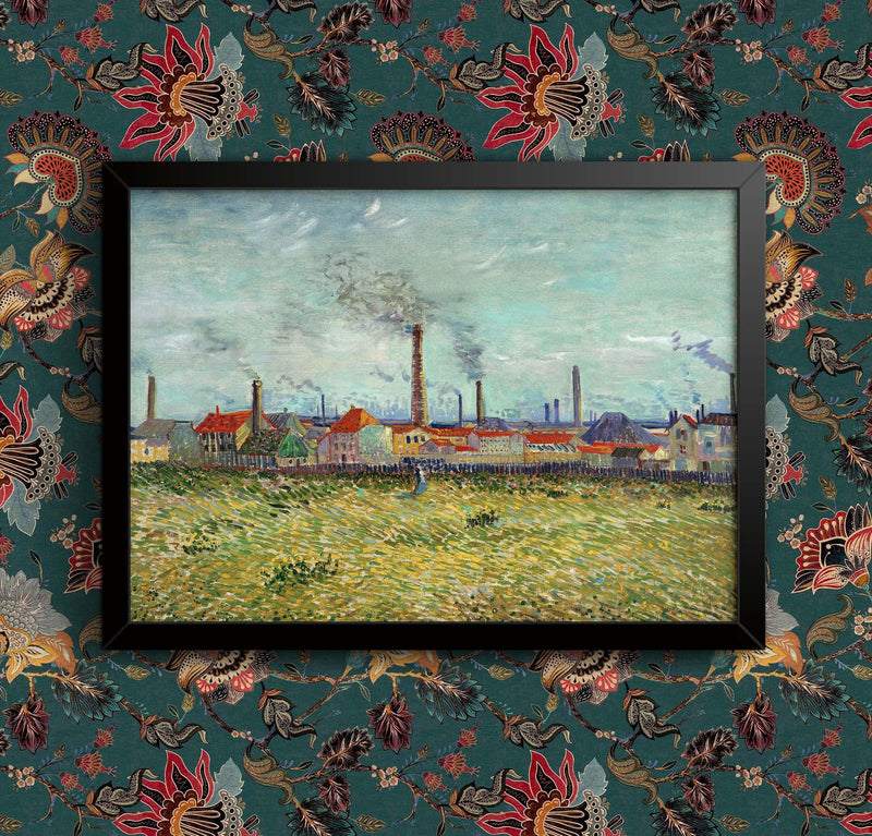 Van Gogh Factories Reproduction: Framed Art Poster, Various Sizes wall art poster – printed in Yorkshire