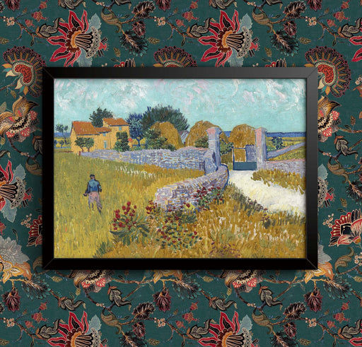 Van Gogh Farmhouse in Provence Print: Framed Art Reproduction wall art poster – printed in Yorkshire