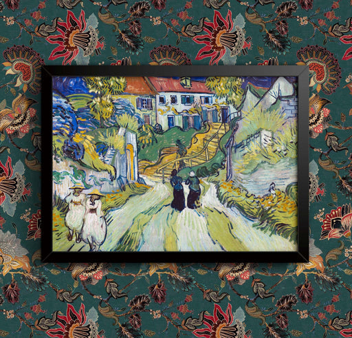 Van Gogh Village Street Print: Auvers Old Master Reproduction, Framed/Unframed wall art poster – printed in Yorkshire