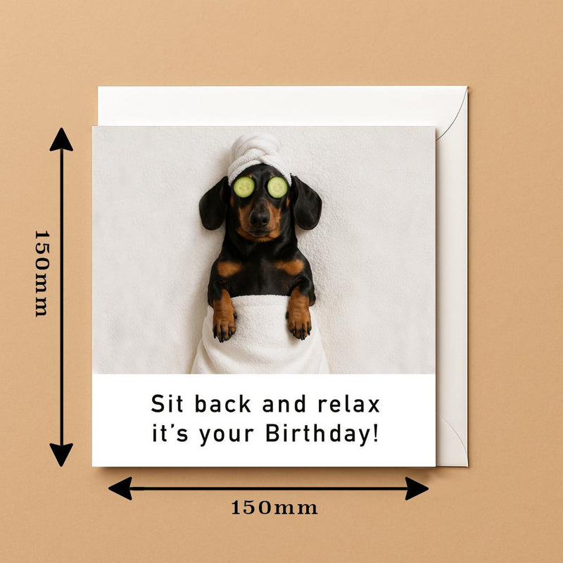Dachshund Birthday Card: Funny Dog Pun, Handmade Greeting Card