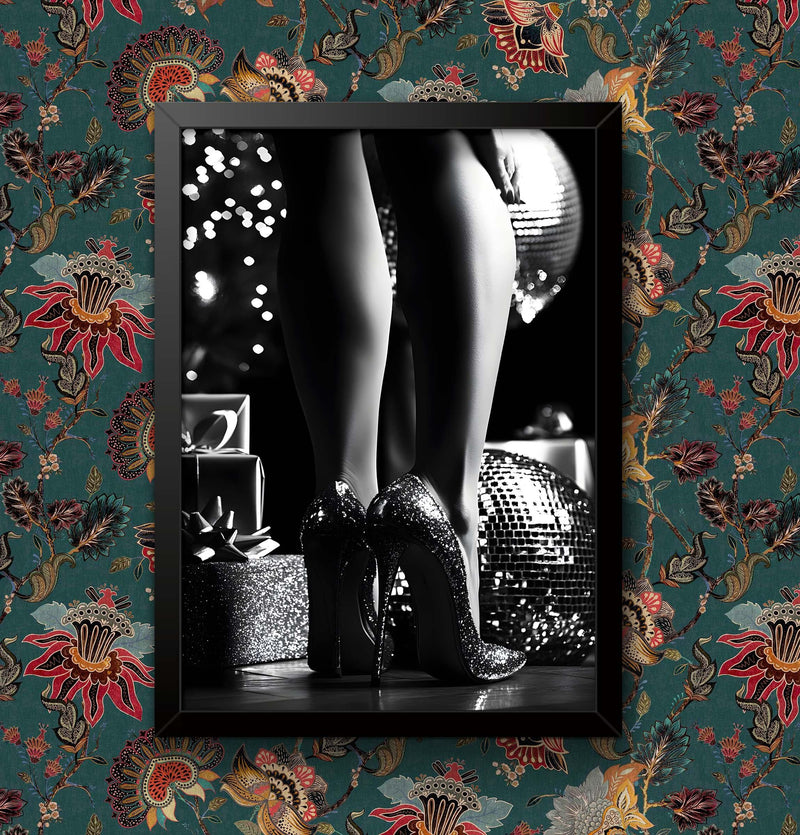 Dancing Shoes & Disco Balls Print: Funny Wall Art Home Decor wall art poster – printed in Yorkshire