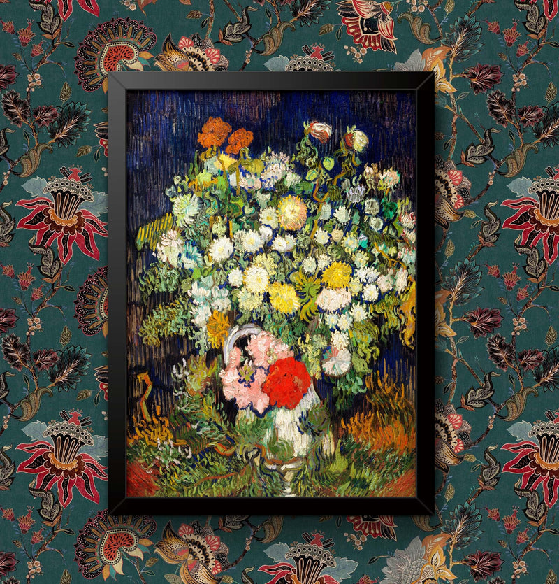 Van Gogh 'Bouquet of Flowers' Framed Art Print: Old Master Reproduction wall art poster – printed in Yorkshire