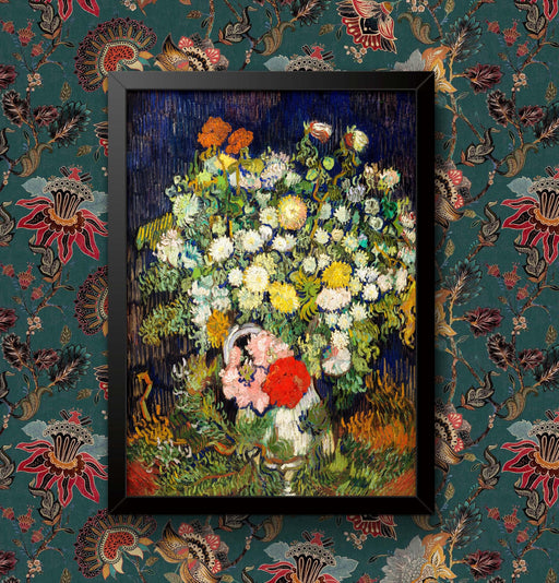 Van Gogh 'Bouquet of Flowers' Framed Art Print: Old Master Reproduction wall art poster – printed in Yorkshire