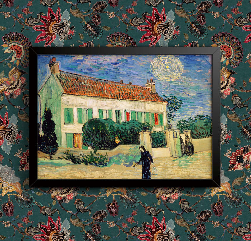 Van Gogh White House at Night Framed Poster: Old Master Art Reproduction wall art poster – printed in Yorkshire