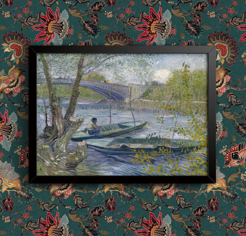 Van Gogh Print: Fishing in Spring, Pont de Clichy - Reproduction Poster wall art poster – printed in Yorkshire