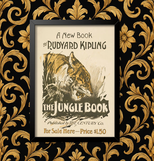 Vintage Jungle Book 19th Century Childrens Book Print Animal Picture Vintage Wall Art Decoration Home Decor A4/A3 Framed / Unframed wall art poster – printed in Yorkshire