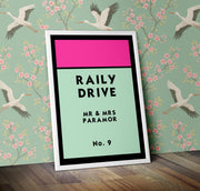 Personalised Monopoly Street Name Print Poster  Various Sizes Framed Unframed Custom Wall Art Deco Minimalist Home Decor House Gift Idea