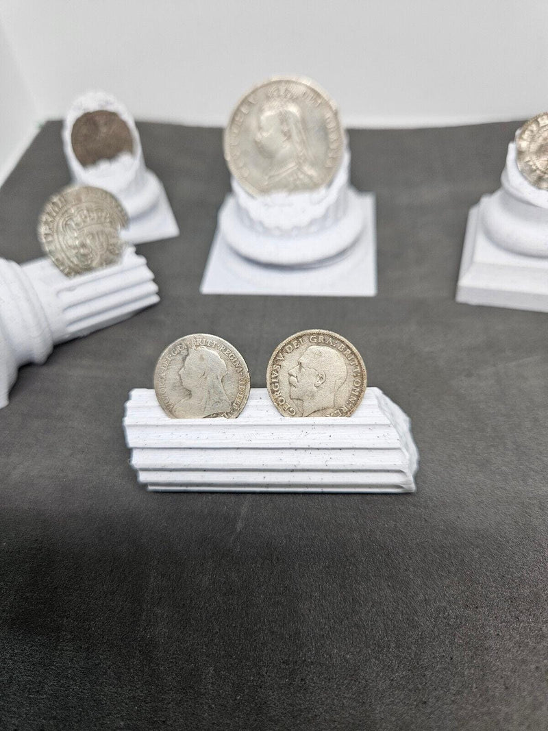 Roman Column Coin Display Stands: 3D Printed Archaeology Gift - Set of 5