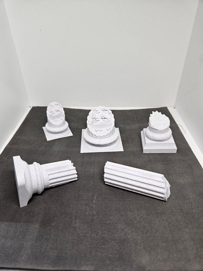 Roman Column Coin Display Stands: 3D Printed Archaeology Gift - Set of 5