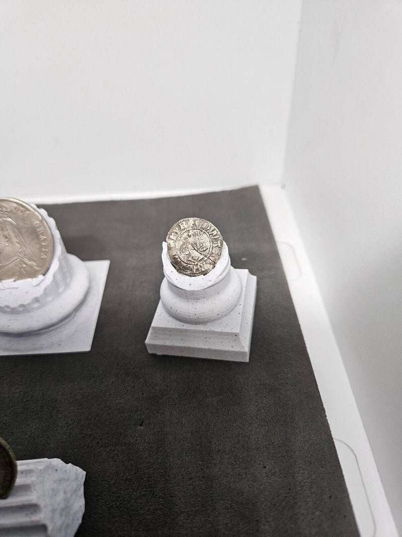 Roman Column Coin Display Stands: 3D Printed Archaeology Gift - Set of 5