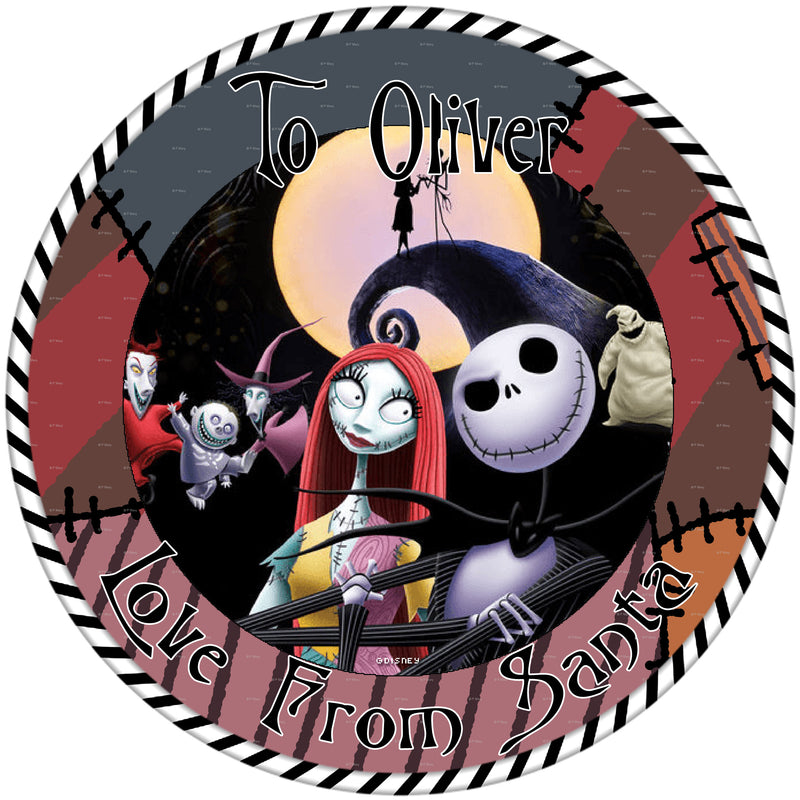 24 x Christmas Present personalised stickers Various options 45mm