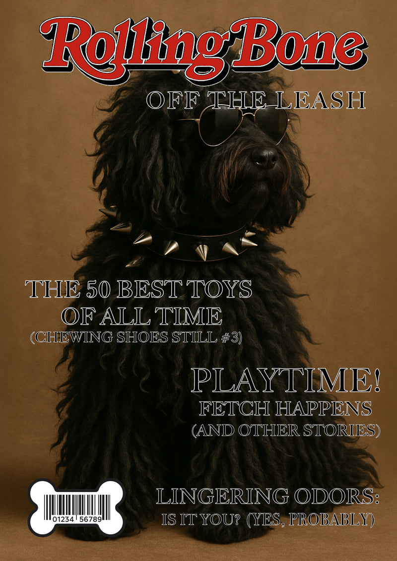 Personalised Faux magazine Pet portrait Wall Art Poster print Framed/Unframed Custom High Quality Digital Photo service