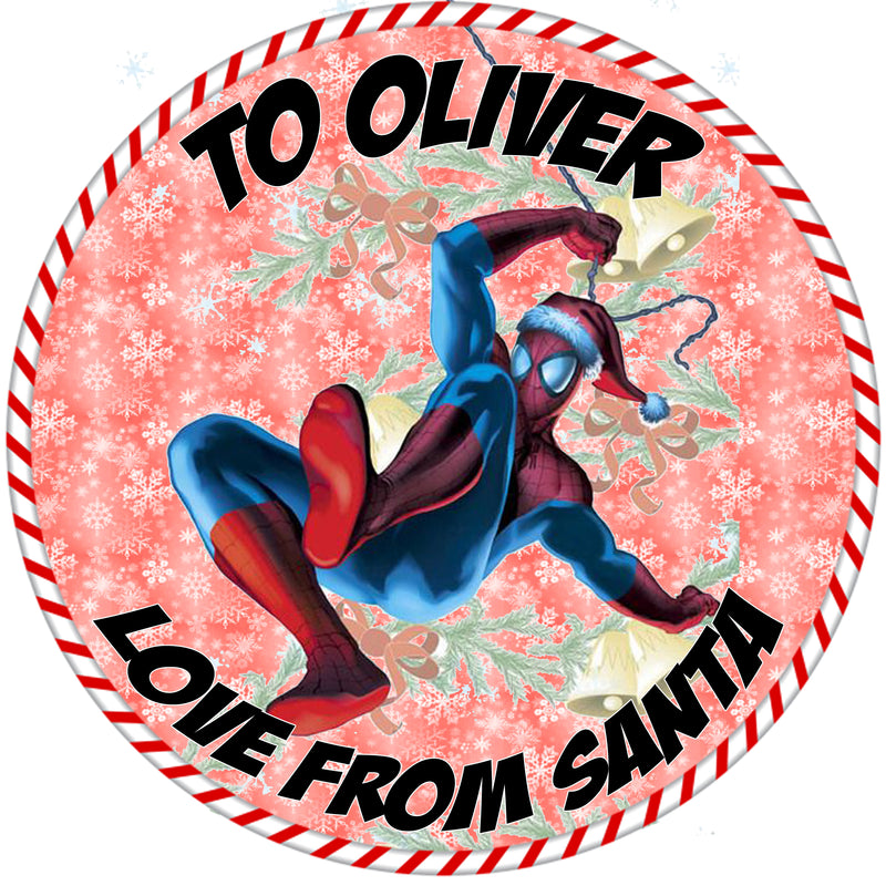 24 x Christmas Present personalised stickers Various options 45mm