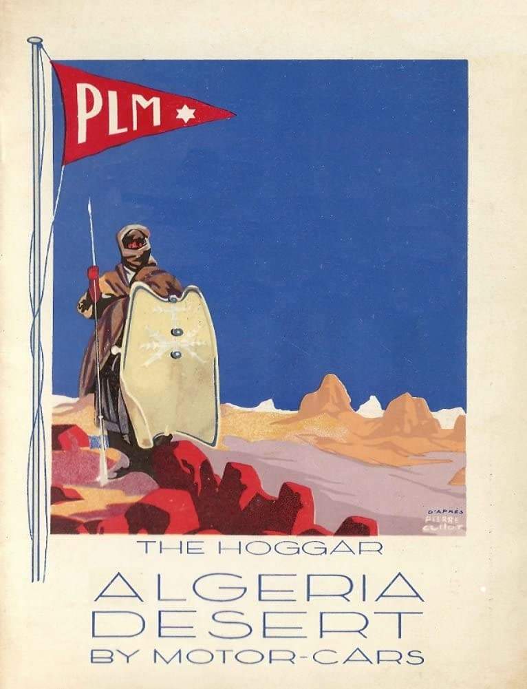 Vintage Travel Algeria 'The Algerian Desert by Motor-Car for The Hoggar', Algeria, 1930, Reproduction   Vintage Travel Poster