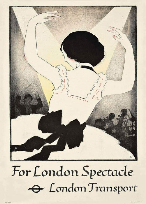 Vintage London Underground 'The Spectacle', by Francis Ernest Jackson (1872-1945), Reproduction   Art Deco English Travel Poster