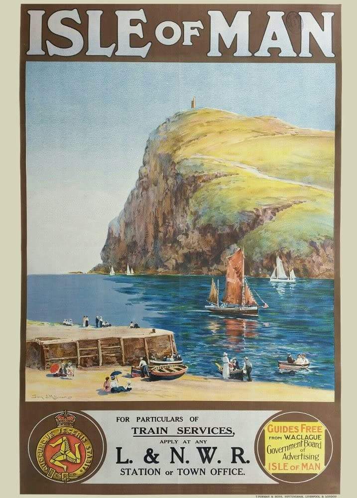 Vintage Travel England 'Isle of Man with London North Eastern Railway', 1900, Reproduction   Vintage Travel Poster