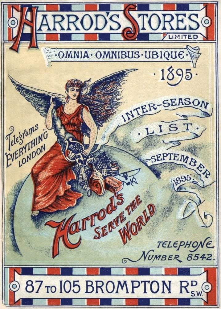 Vintage Travel England 'Harrod's Stores, London', 1895, Reproduction   Vintage Travel Poster