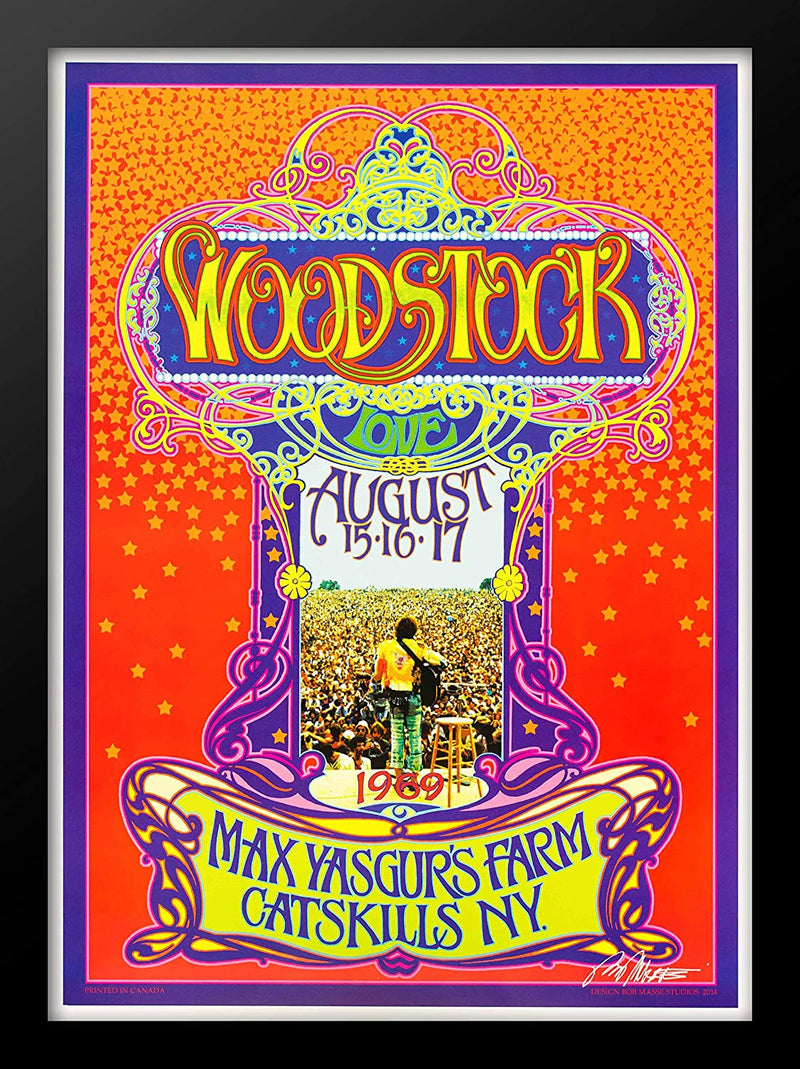 Woodstock 1969 - Bob Masse New Wall Art Gig Concert print (Various Sizes Available)