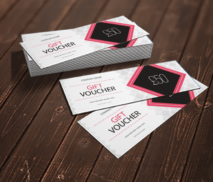 Gift Cards x printed 4/4 on 250gsm Gloss (Various Sizes Available)